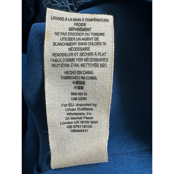 Free People Lovely In Love Floral Lace Deep Plunge V Back Cutout Mini Dress M - Picture 9 of 9